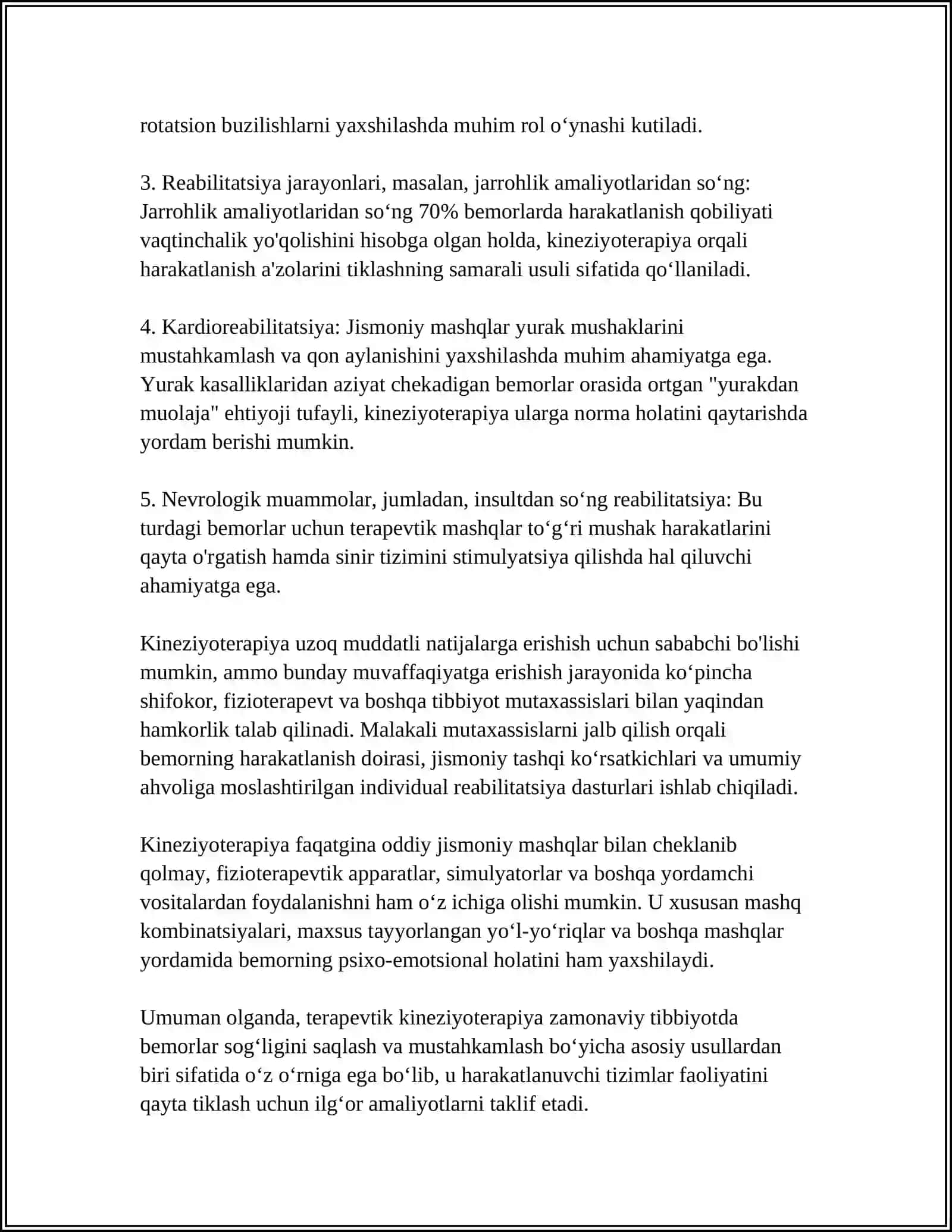 TERI KINESTETIK TIZIMNING SEZGIR VA GNOSTIK BUZILISHLARI 4
