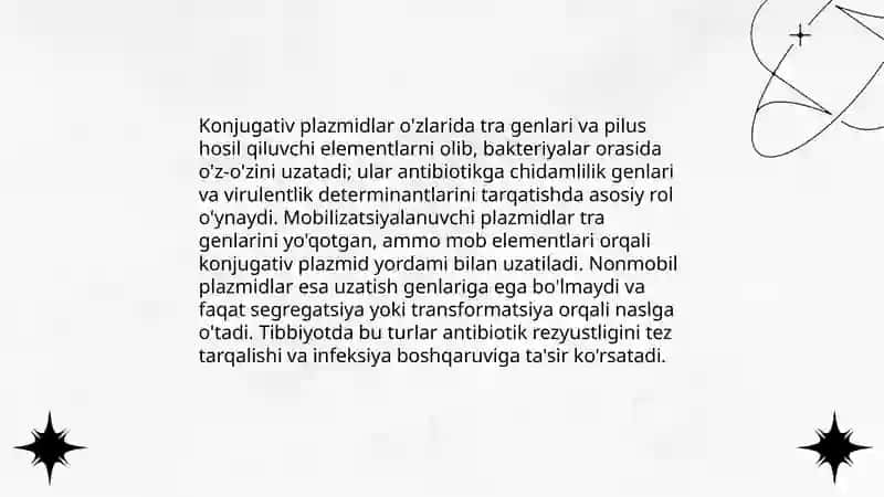 Plazmidlarning tuzilishi va replikatsiya 4