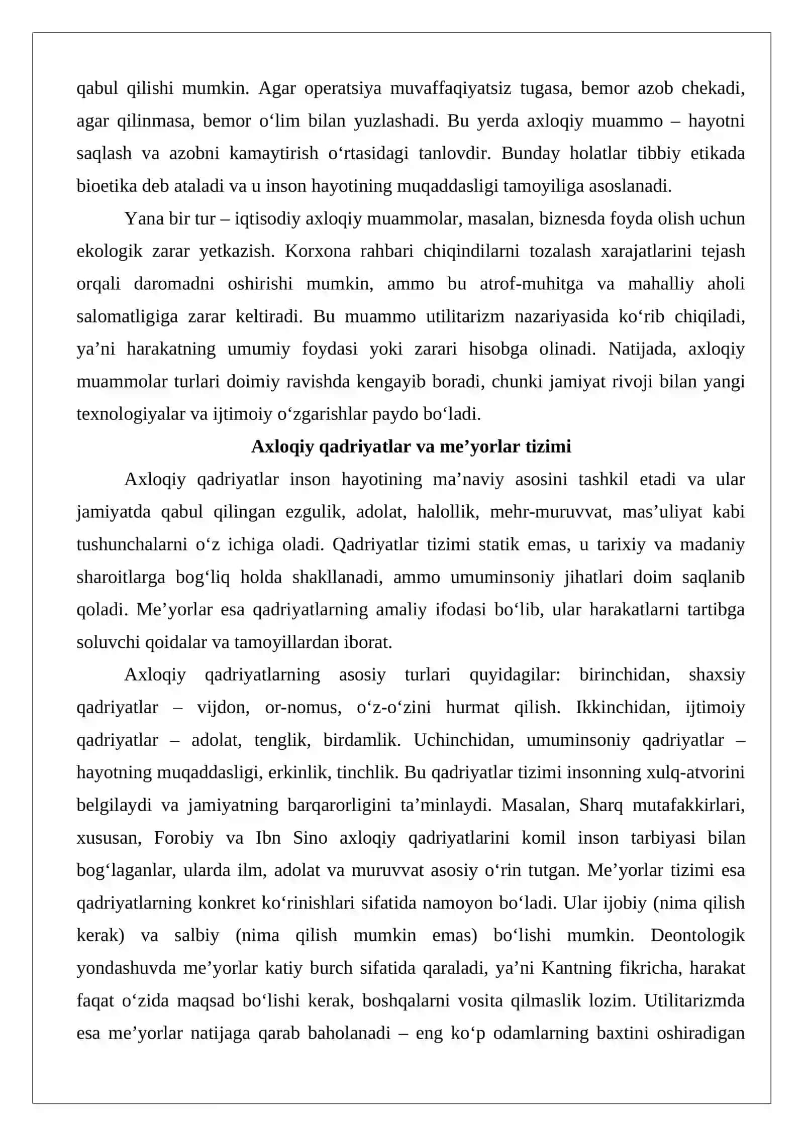 Axloqiy masalalarni argumentlash boʻyicha 4