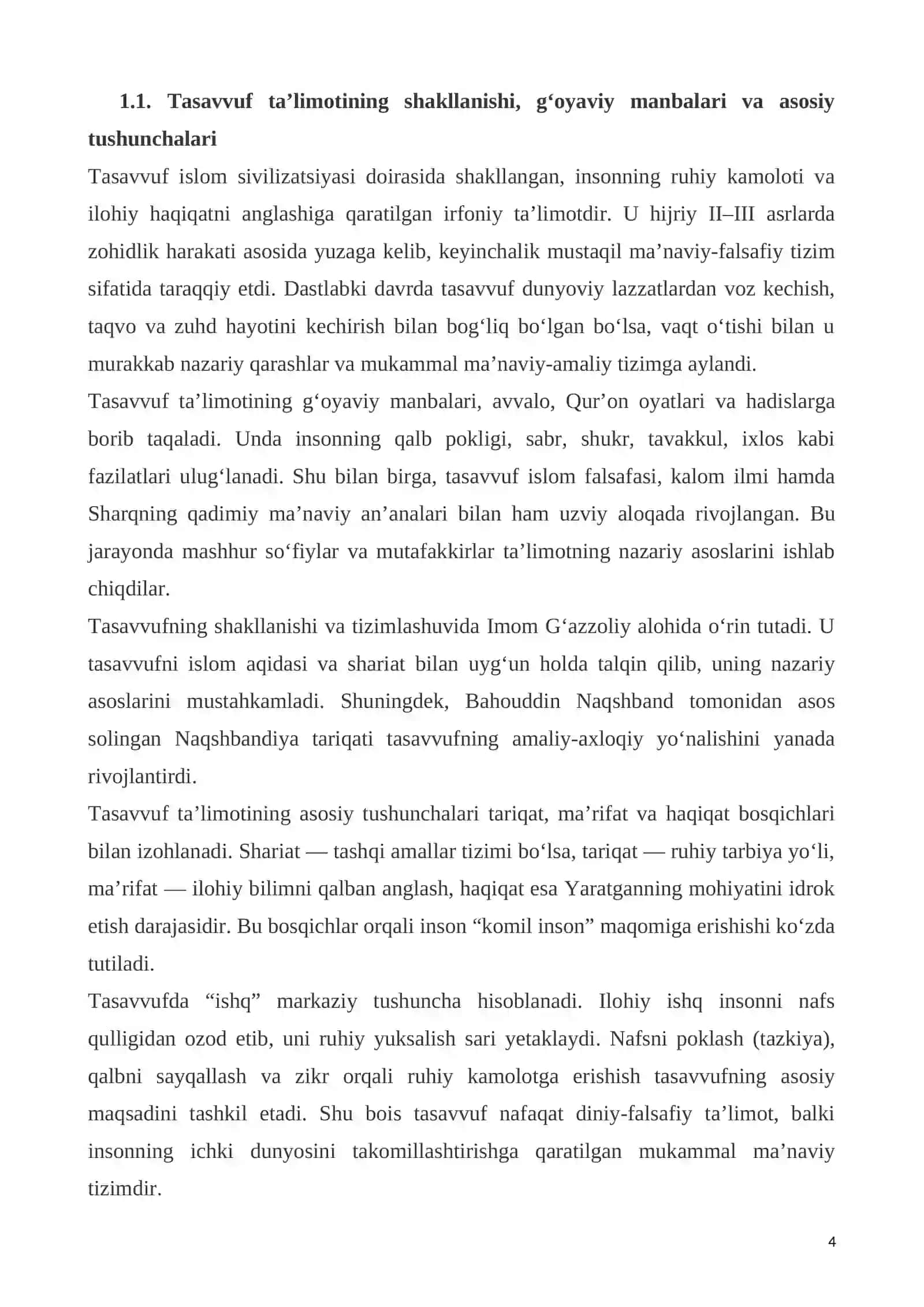 Tasavuff taʼlimotining mumtoz adabiyot taraqqiyotidagi oʻrni va ahamiyati 4