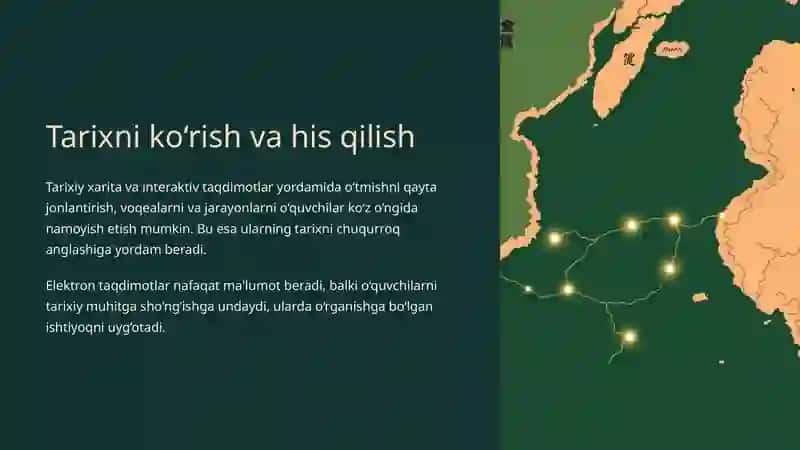 Tarix ta'limida elektron taqdimot yaratish:zamonaviyyondashuvlar va metodlar 4
