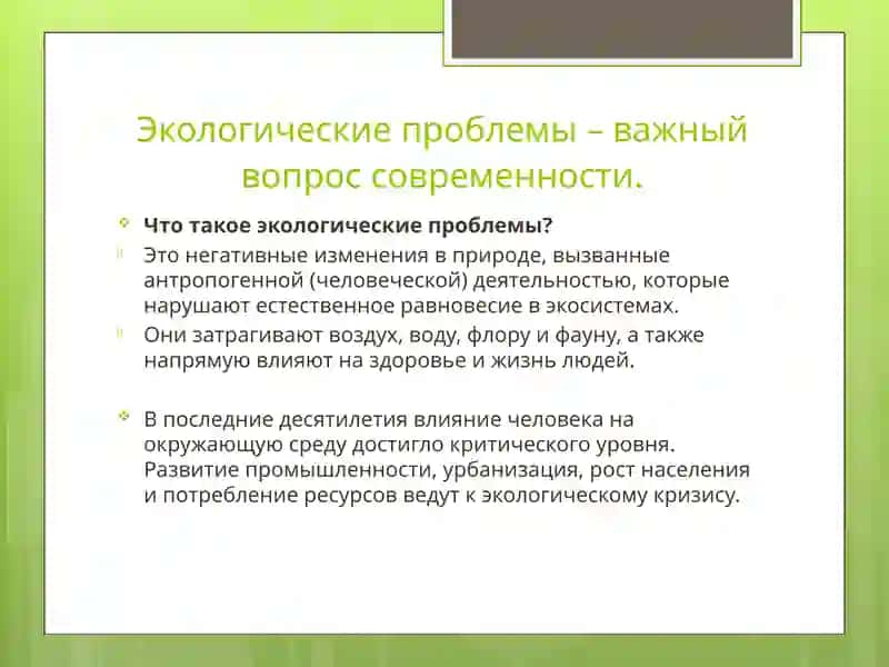 Экологические проблемы современности 4