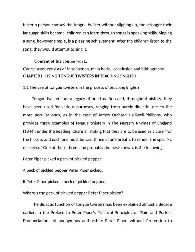 THEME: USING TONGUE  TWISTERS AND SONG IN TEACHING ENGLISH 4