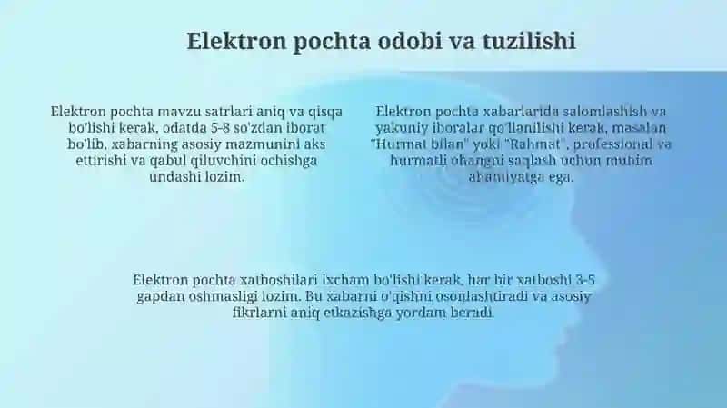 Elektron pochta va ijtimoiy tarmoqlarda yozish va muloqot etikasi 4