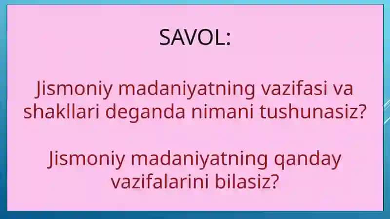 Jismoniy Madaniyatning Jamiiyatdagi Vazifalari va Shakllari 4