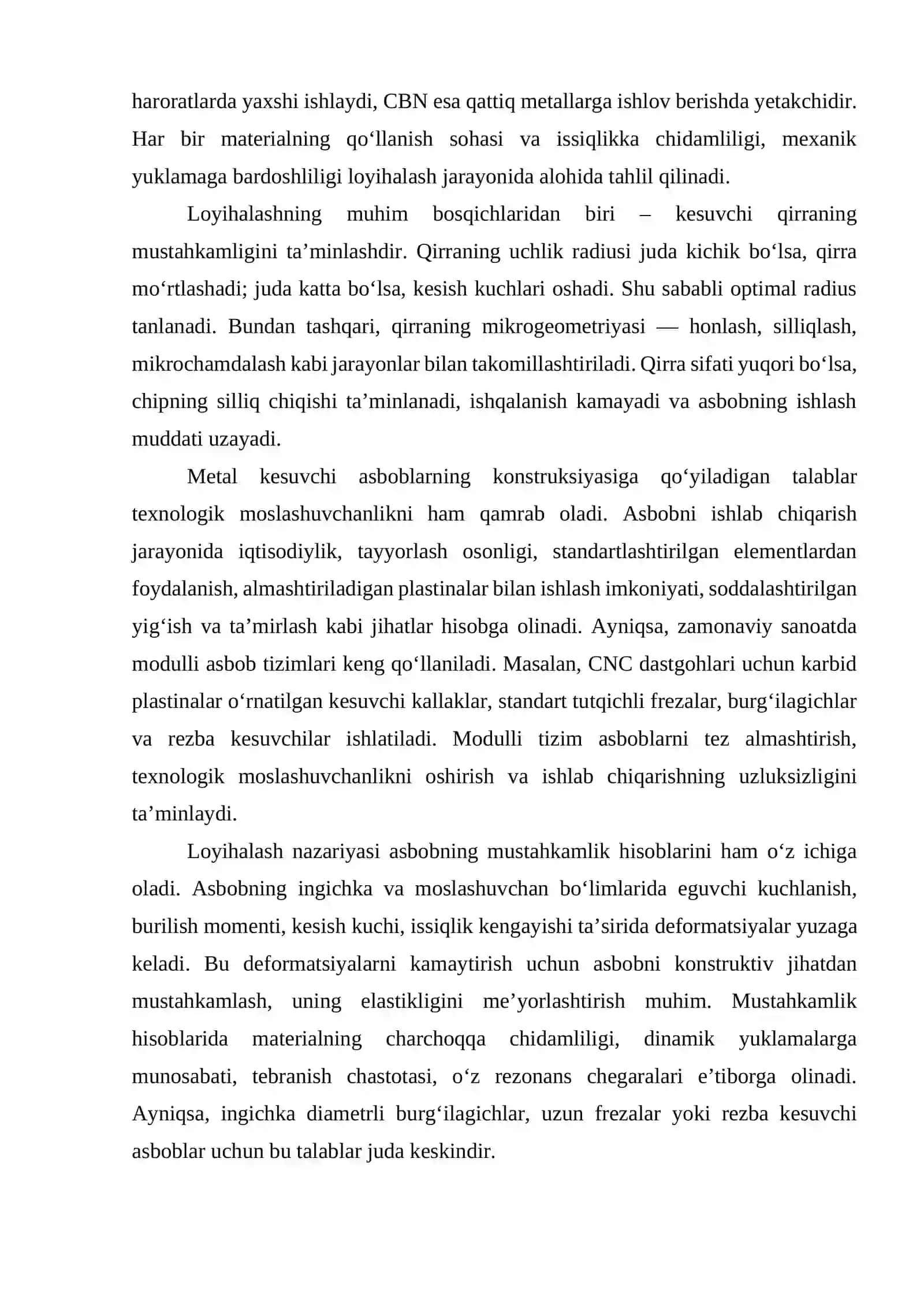 METAL KESUVCHI ASBOBLARNI LOYIHALASHNI ASOSIY PRINSPLARI 4