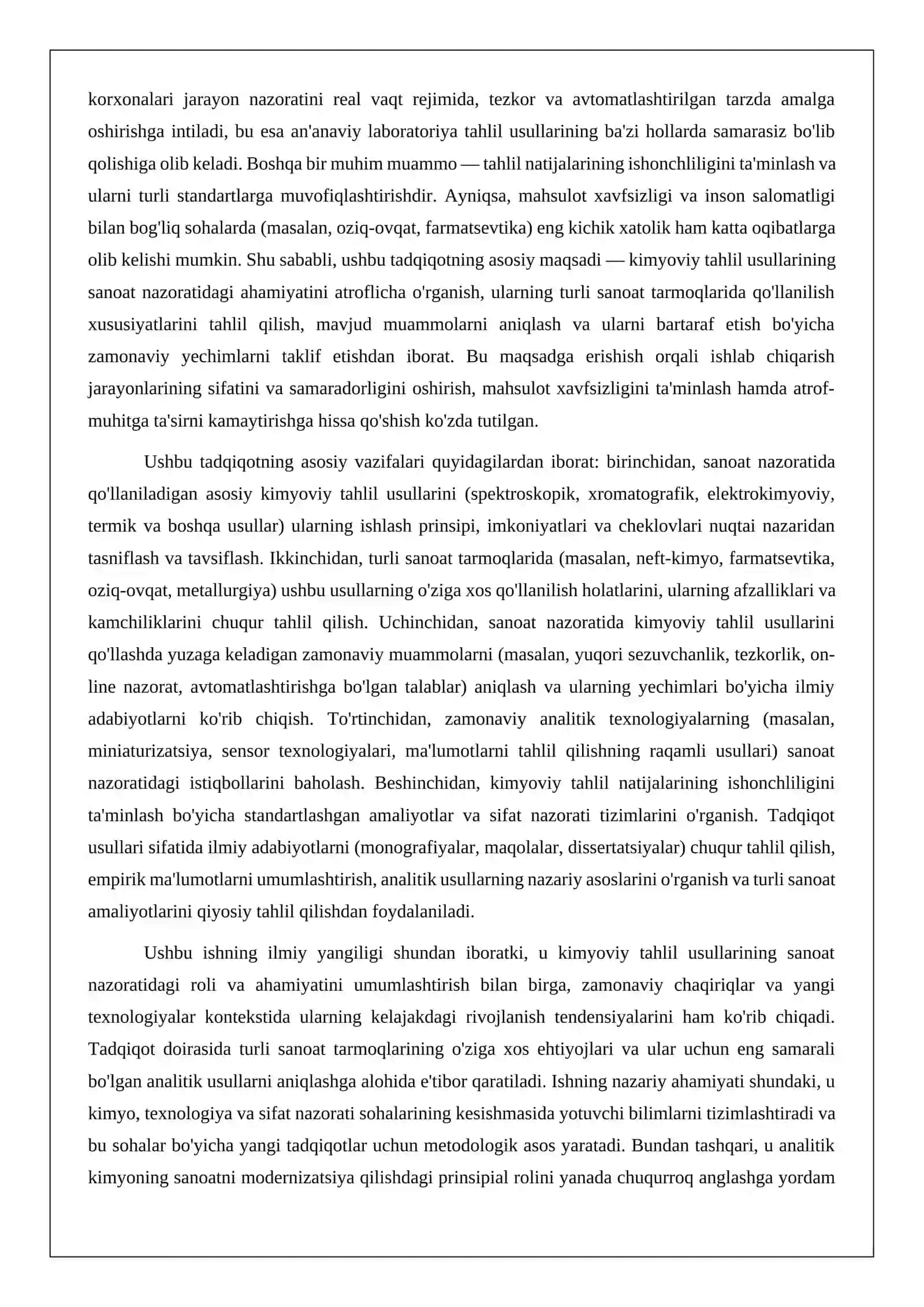 KIMYOVIY TAHLIL USULLARINING SANOAT NAZORATIDAGI AHAMIYAT 4