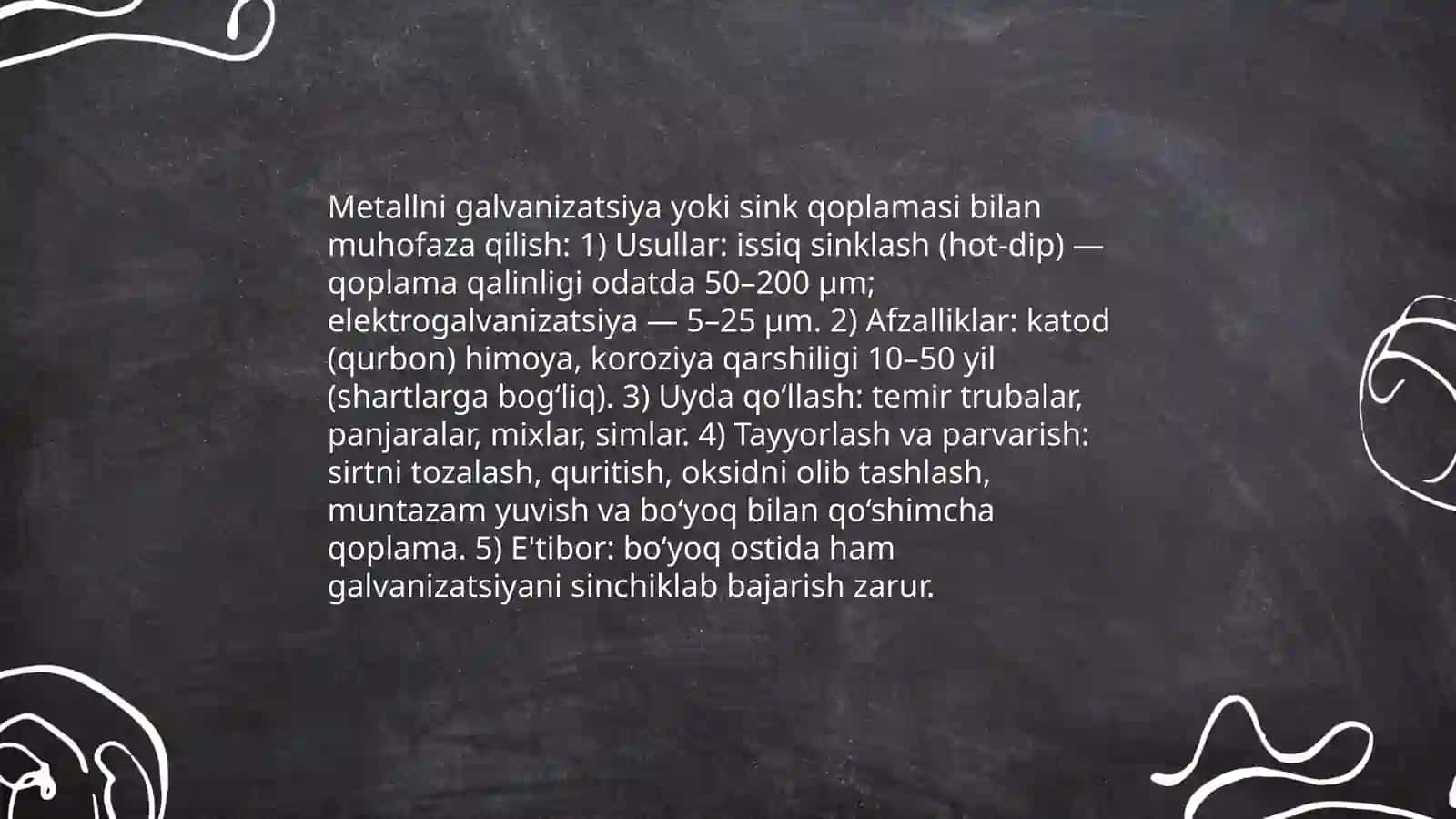 Uyda korroziyani kamaytirish yollari 4