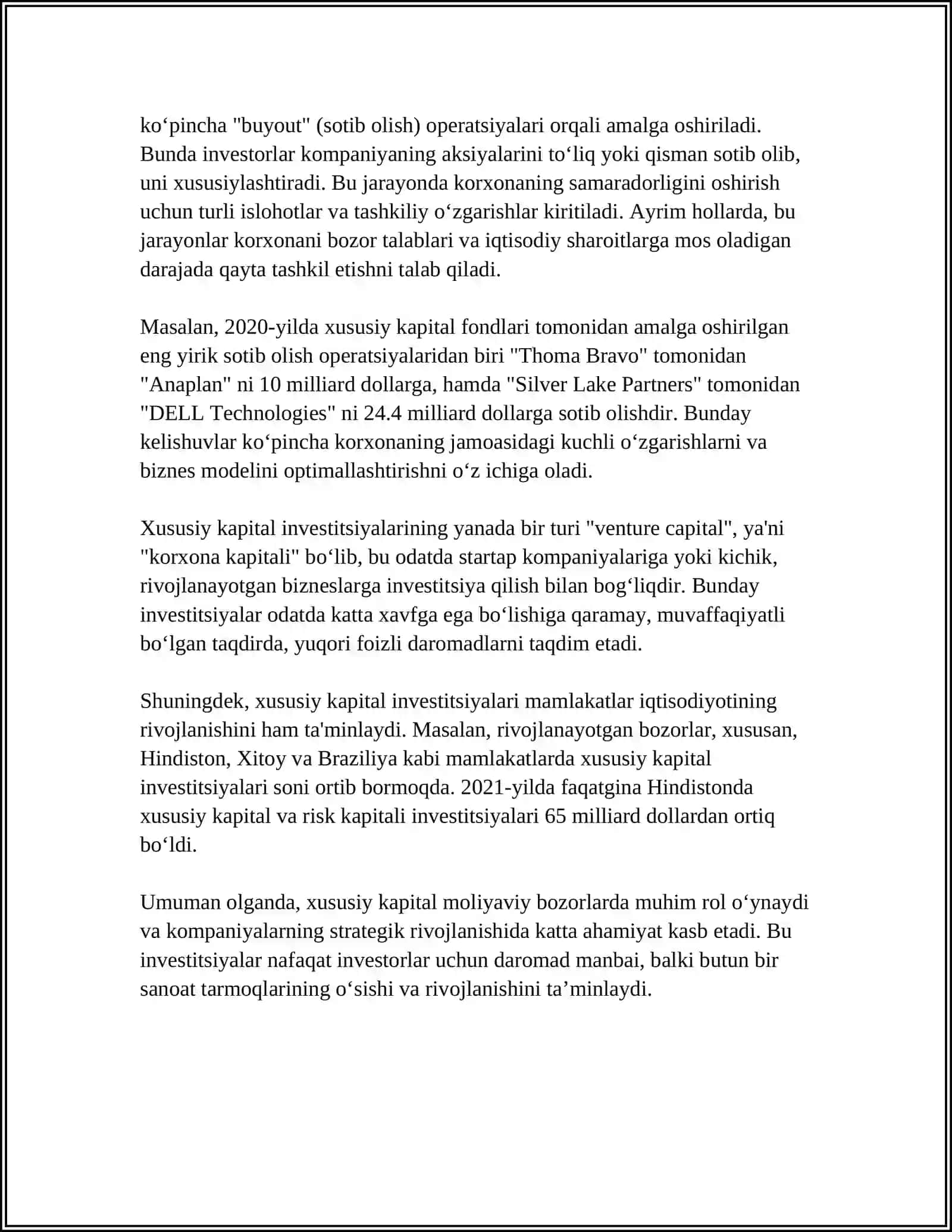 XUSUSIY KAPITAL HISOBINI TASHKIL ETISH VA UNING VAZIFALARI 4