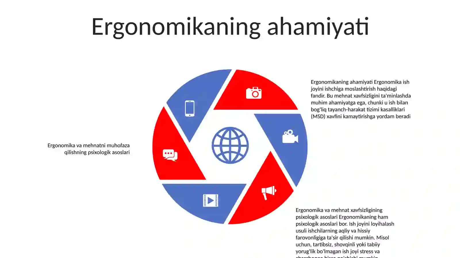 Ergonomika va ish o'zgartirishning psixologik asoslari 4