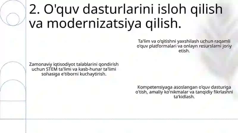 Oʻzbekiston respublikasi taʼlim sohasida amalga oshirilgan islohotlar 4