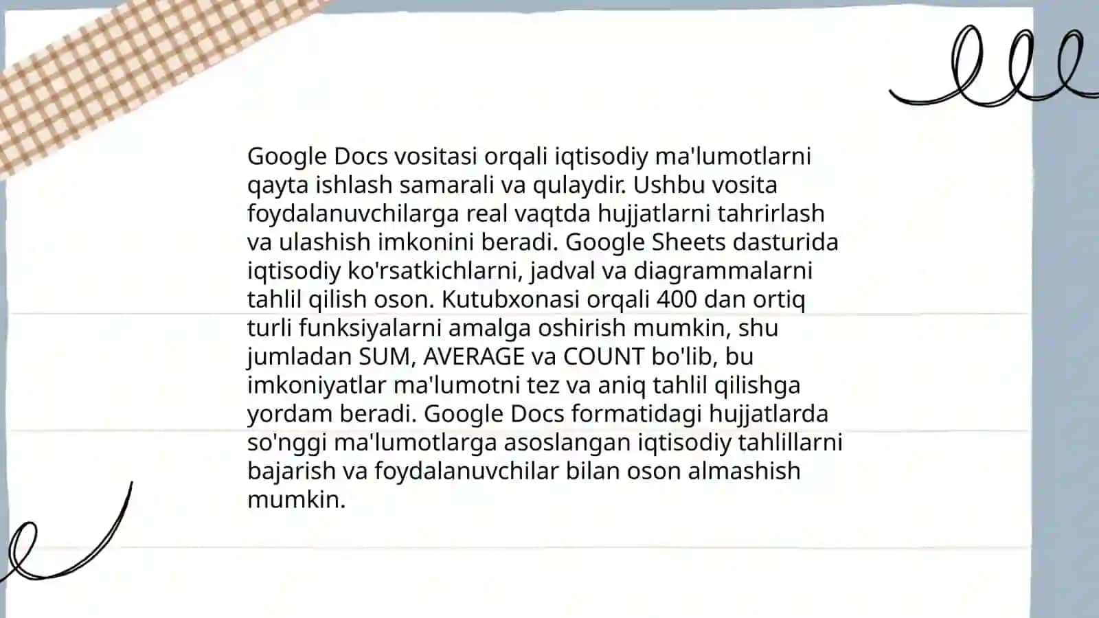 Iqtisodiy axborotlarni matn redaktori vositalaridan foydalangan holda qayta ishlash dasturlari 4