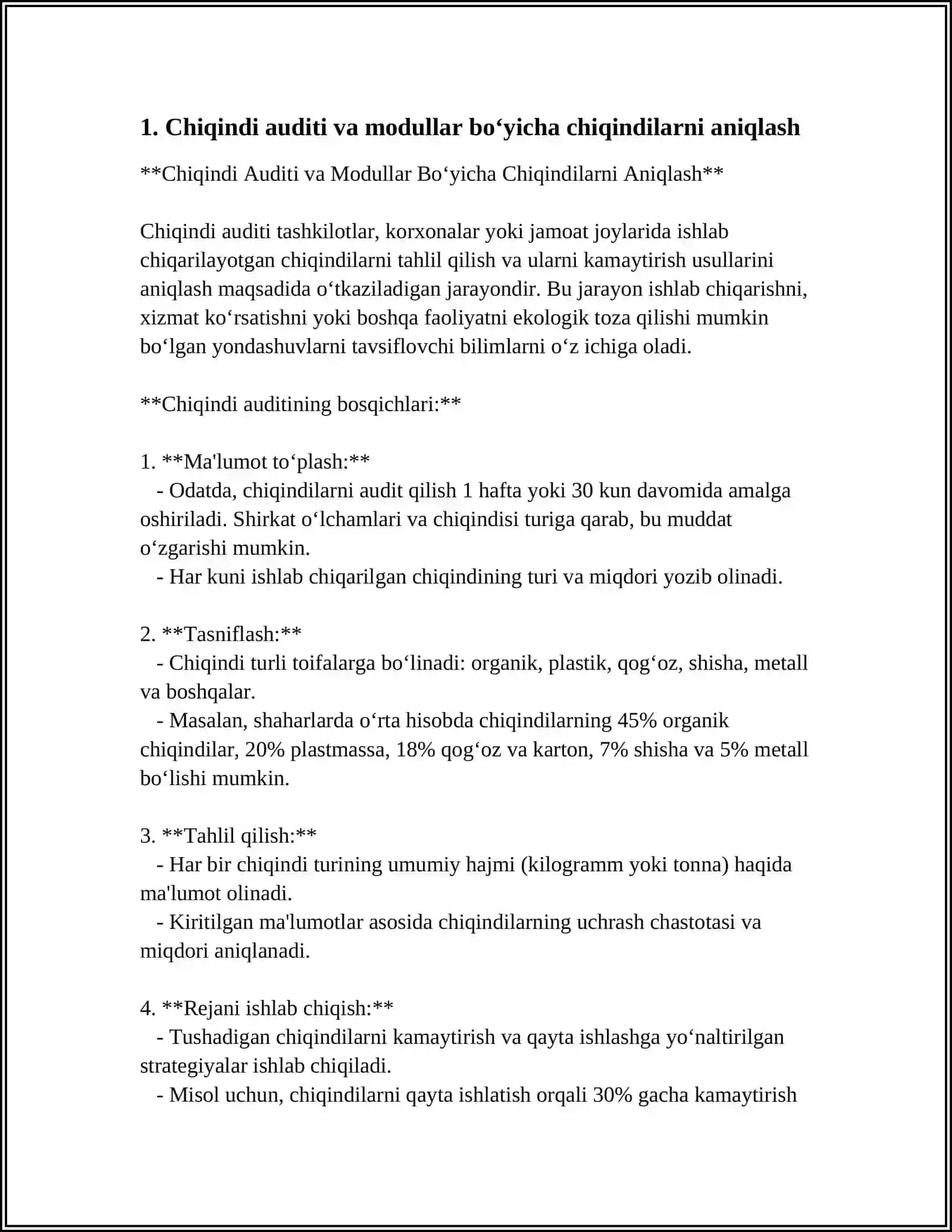 MOSLASHUVCHAN ISHLAB CHIQARISH MODULLARIDA CHIQINDILARNI KAMAYTIRISH USULLARI 4