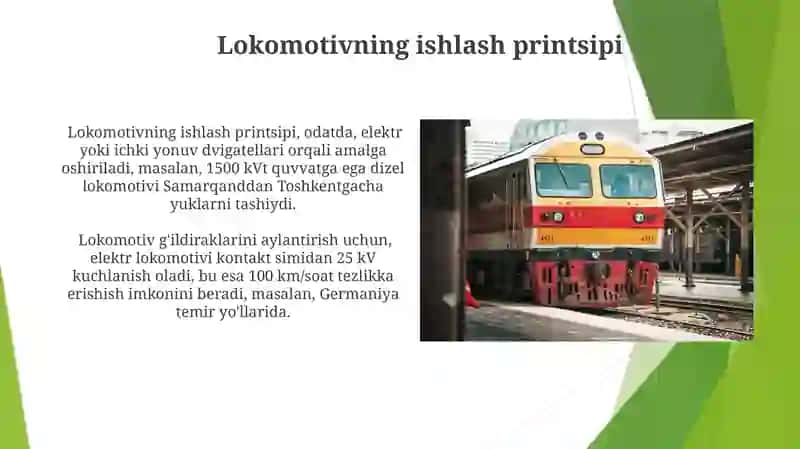 Temir yo'l transporti lokomotivi tarixi 4