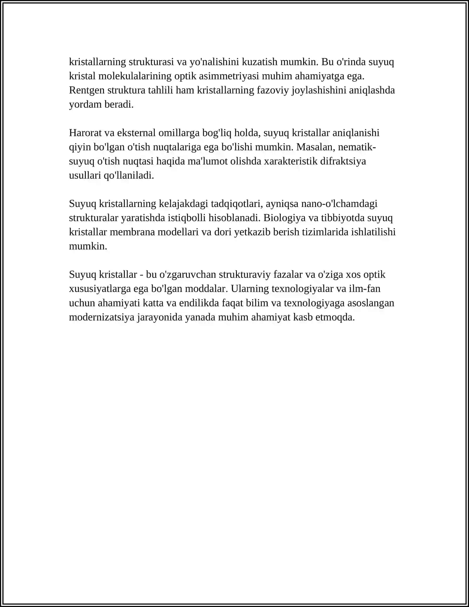 SUYUQ KRISTALLAR 4