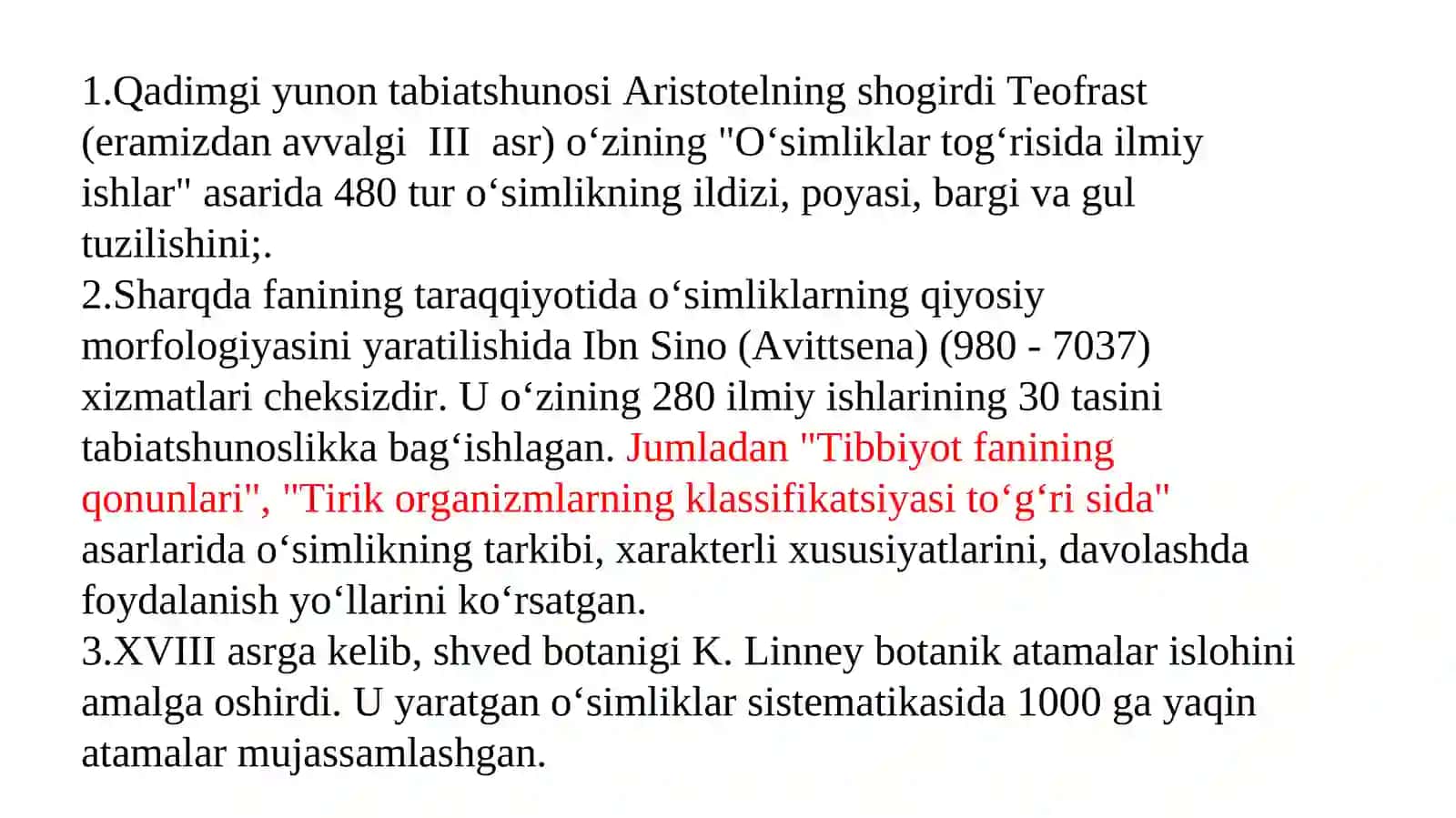 O‘simliklar morfologiyasi, qonuniyatlari va ularni qishloq xo‘jaligidagi ahamiyati 4