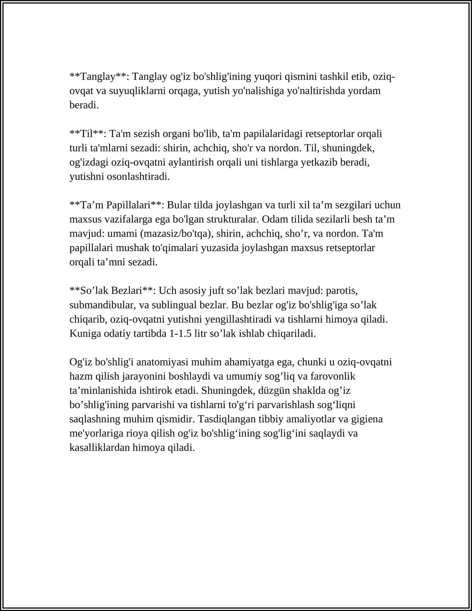 OVQAT HAZM QILISH AZOLARI ANATOMO FIZIOLOGIK TUZULISHI 4