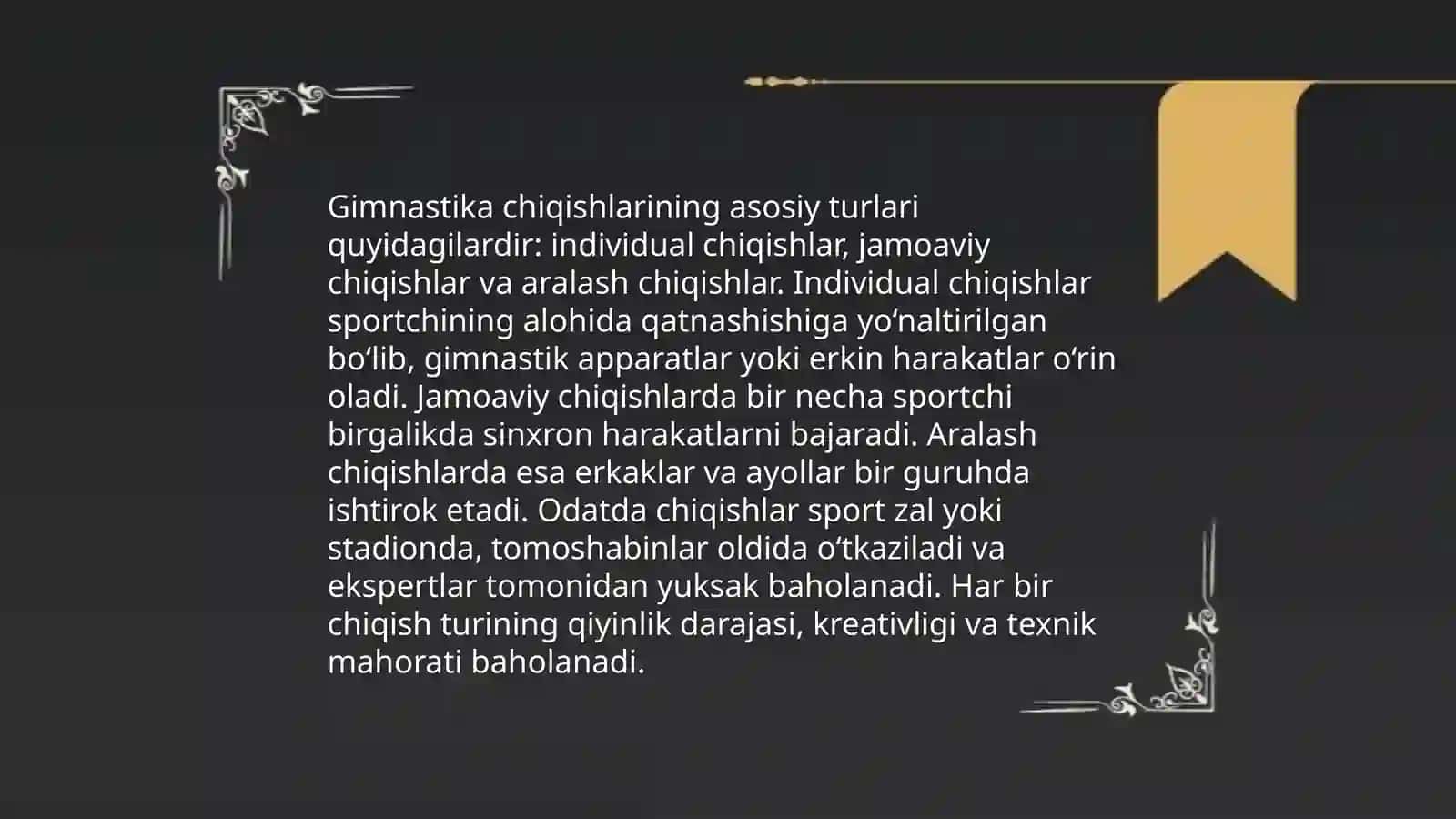 Gimnastika chiqishlarining mazmuni va ahamiyati 4