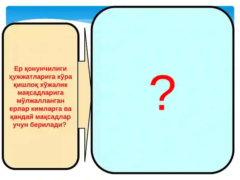 Қишлок жойларда яшайдиган фукароларнинг ерга эгалик қилиш ва ердан фойдаланиш ҳуқуқлари 4