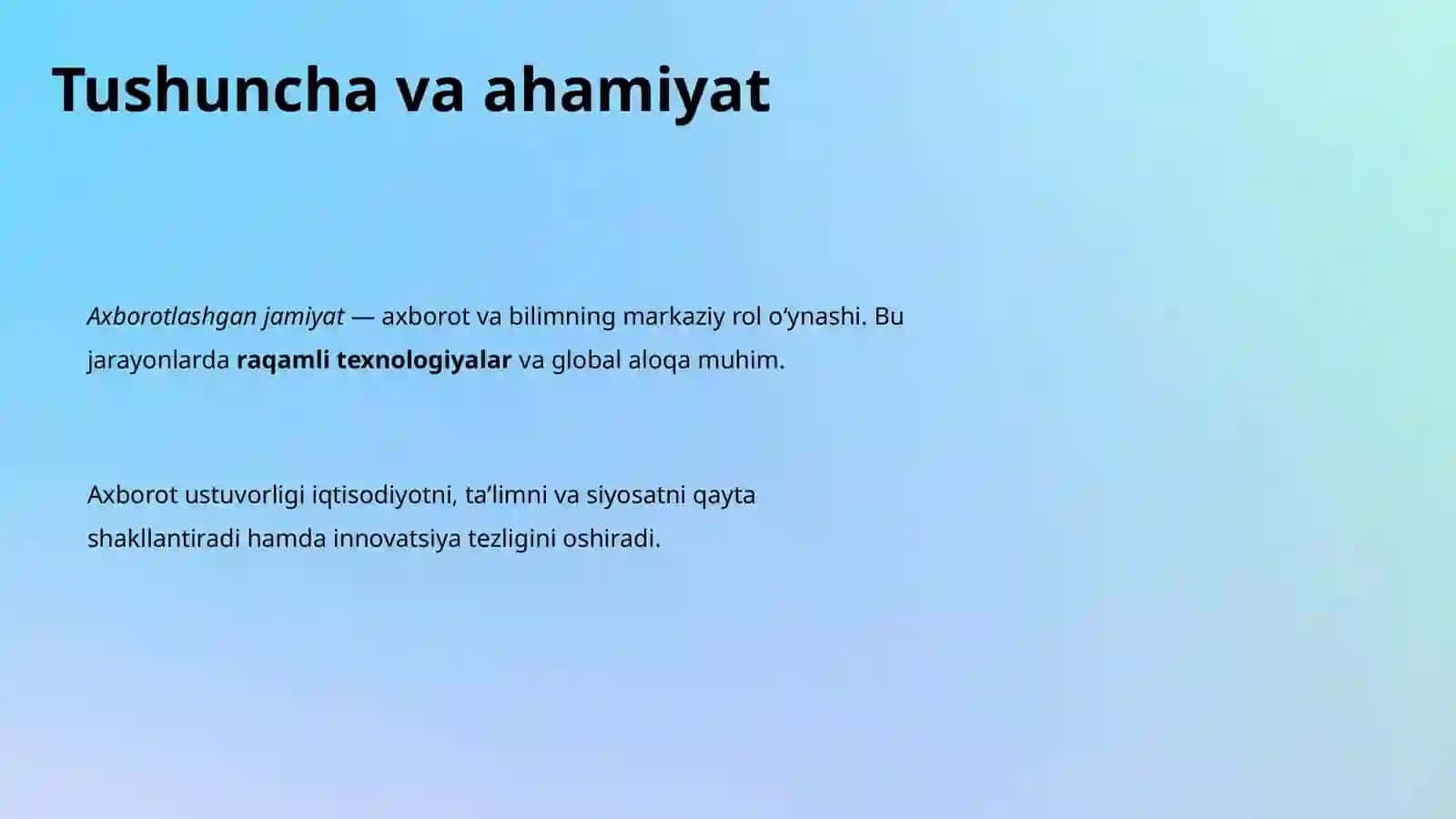 Axborotlashgan jamiyat va uning istiqbollari haqidagi ko‘nikmalar 4