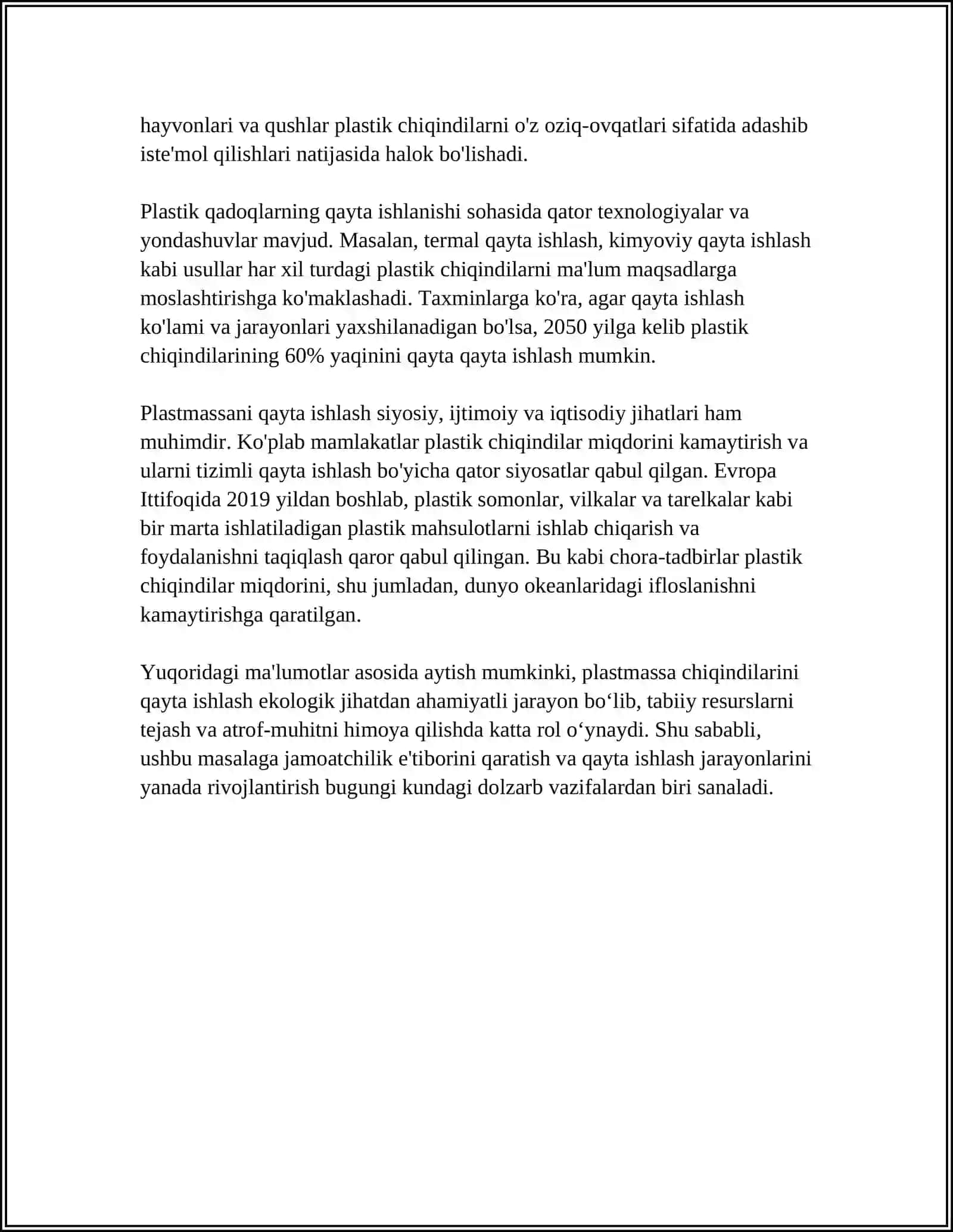 PLASTMASSA CHIQINDILARINI QAYTA ISHLASHDA ISHLATILADIGAN FERMENTLAR 4