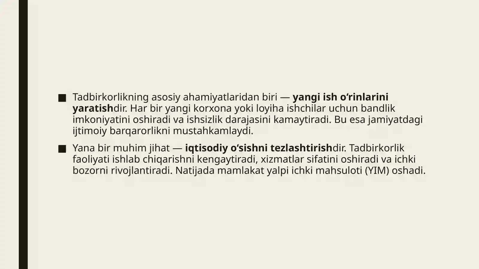 Tadbirkorlik faoliyatining turlari va shakllari 4