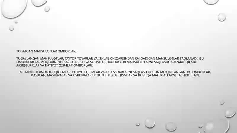 Omborlar va ularning tasnifi 4