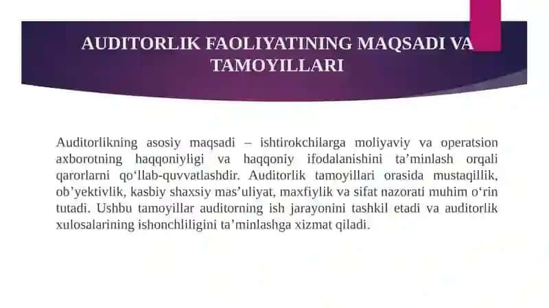 Auditorlik faoliyatini tartibga soluvchi xalqaro va milliy me’yoriy hujjatlar 4