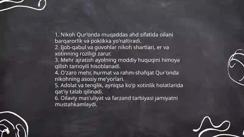 Qur'on-islom dinining muqaddas kitobida oila va ayollarga munosabat 4