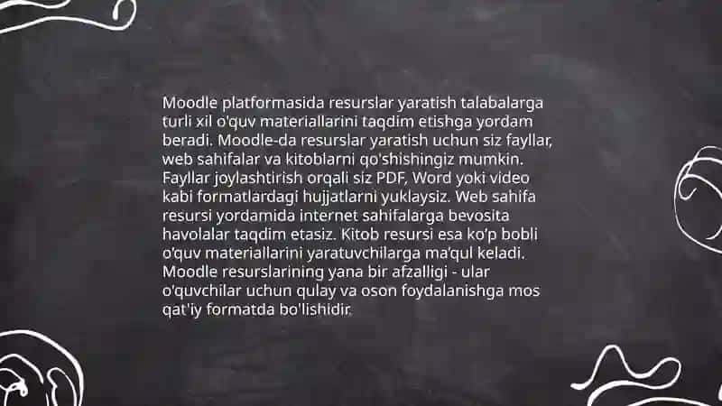 Moodle tizimi resurslaridan foydalanish 4