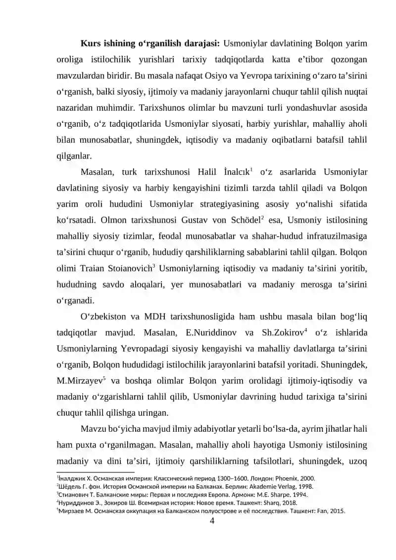 Usmoniylar davlatining Bolqon yarim oroliga istilochilik yurishlari va uning oqibatlari 4