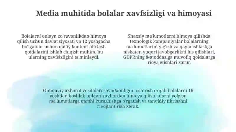 Bolalar huquqlari va media muhiti: Umumiy ko'rinish 4