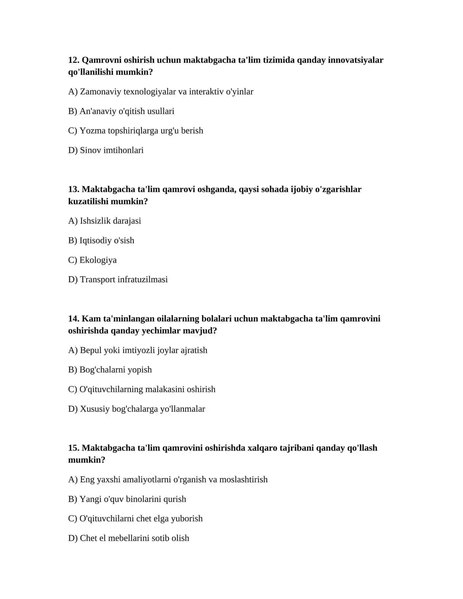 Maktabgacha ta'limdagi qamrov darajasini oshirish 4