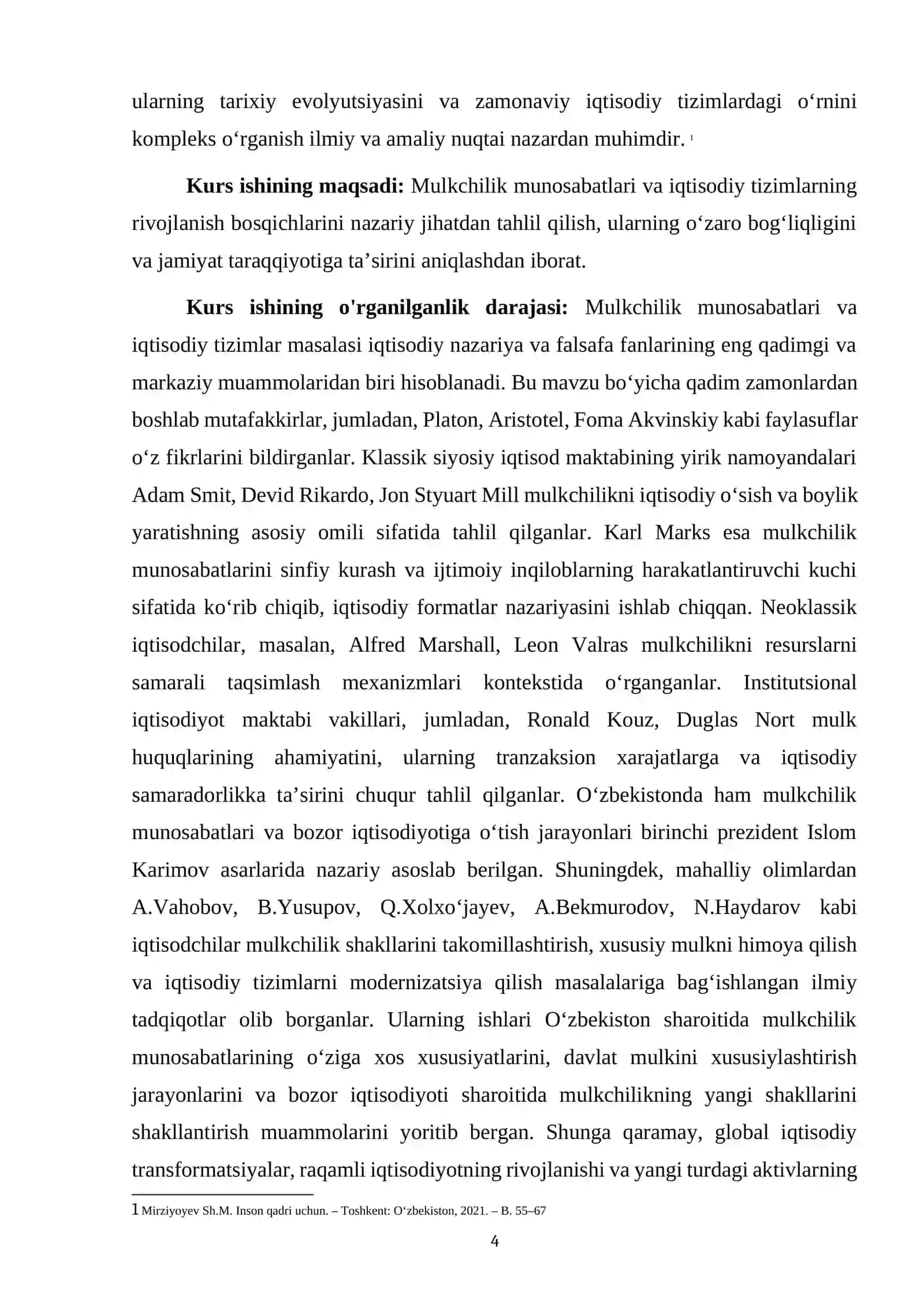 MULKCHILIK MUNOSABATLARI VA IQTISODIY TIZIMLARNING RIVOJLANISH BOSQICHLARI 4