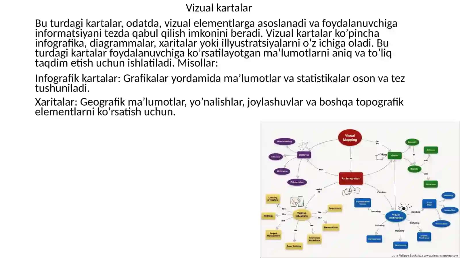 Mavzuli va maxsus kartalarni loyihalash. Kartalarni loyihalashning guruhlari 4