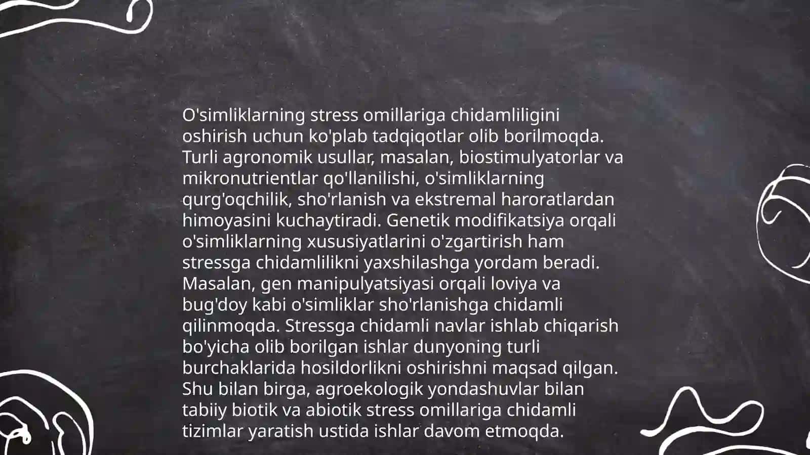 O’simliklar fiziologiyasining istiqboli yo’nalishlari va ularni amalga oshirishda mavjud shart-sharoitlar 4