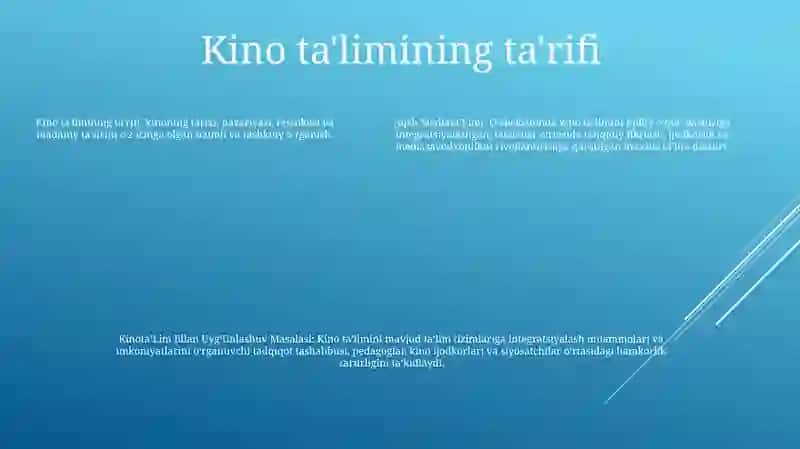 Aqsh MediataʼLimining KinotaʼLim BilanUygʻUnlashuvMasalasi 4
