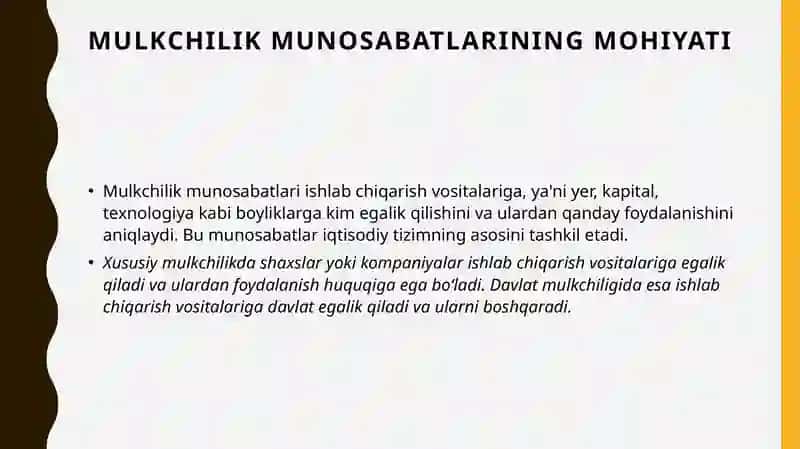 Ijtimoiy-iqtisodiy tizimlar va mulkchilik munosabatlari 4