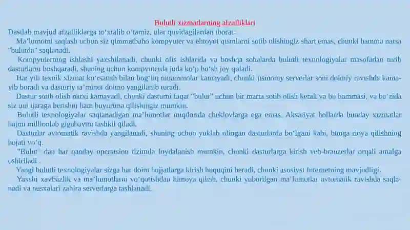 Raqamli iqtisodiyotda bulutli hisoblash, katta ma'lumotlar va buyumlar interneti texnologiyalari 4