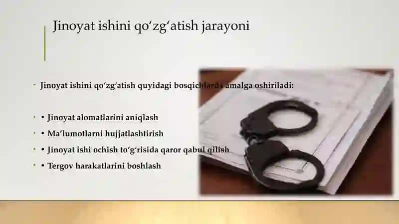 Jinoyat ishini qo’zg’atishning muqarrarligi prinsipi 4