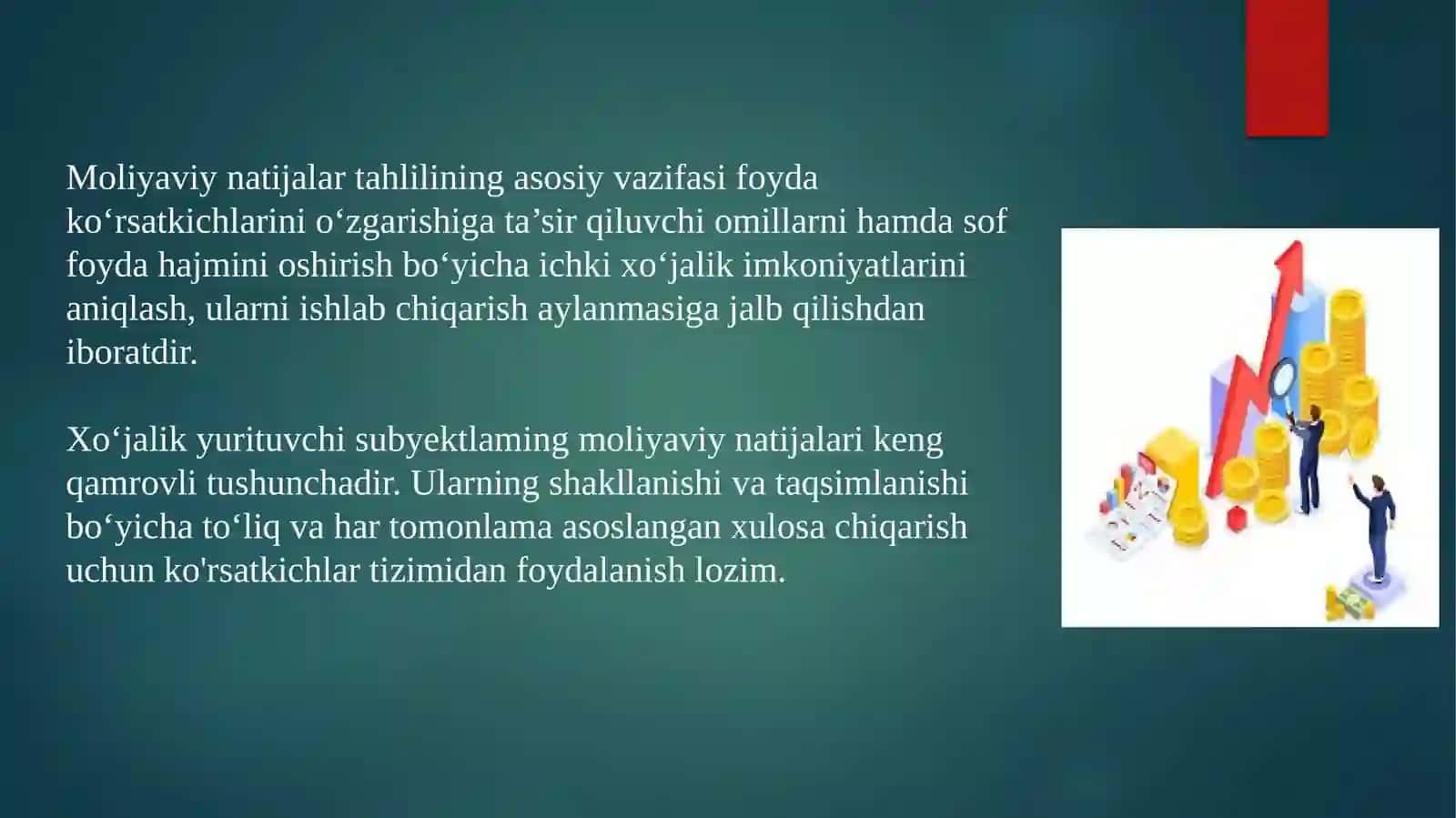 Moliyaviy natijalar va Rentabellik tahlili 4