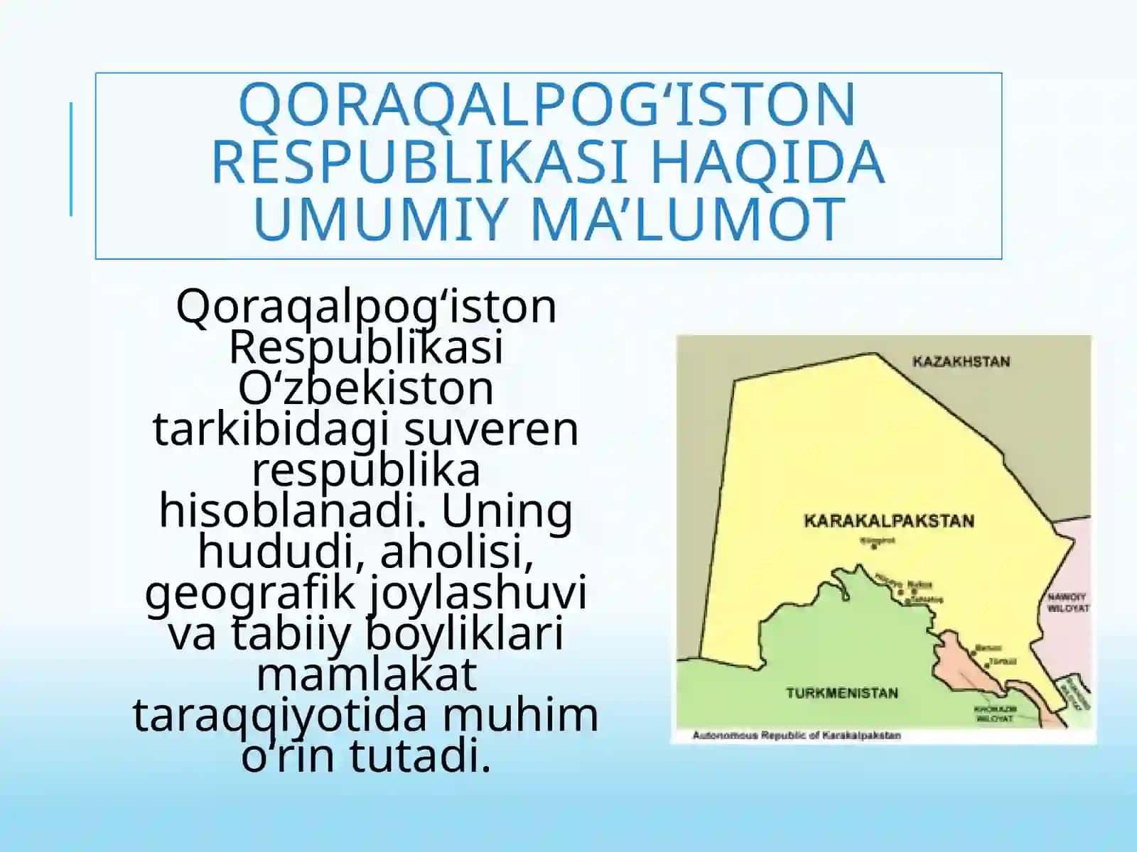 Mustaqillik yillarida Qoraqalpog'iston Respublikasi 4
