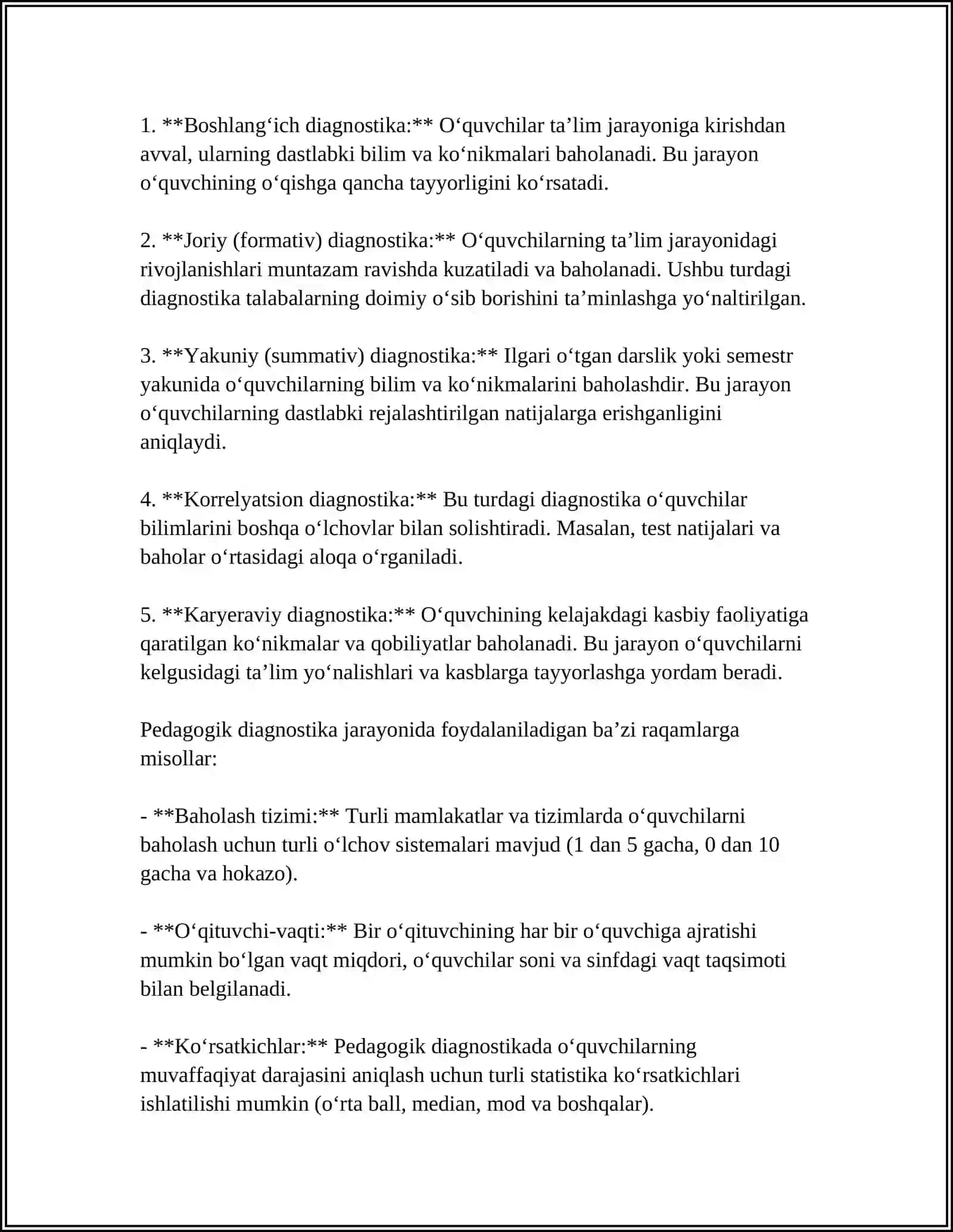 PEDAGOGIK DIAGNOSTIKANING MAQSADI VA VAZIFALARI 4