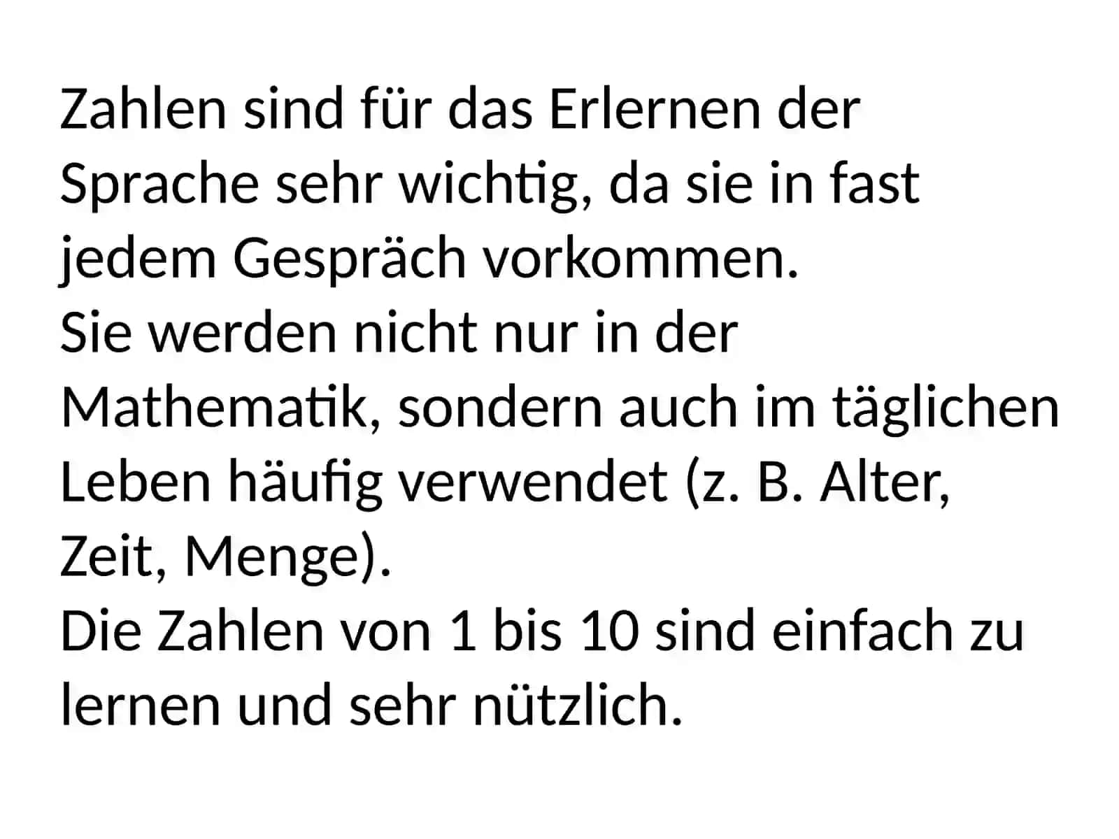 Mavzu: Deutscheda sonlar 4