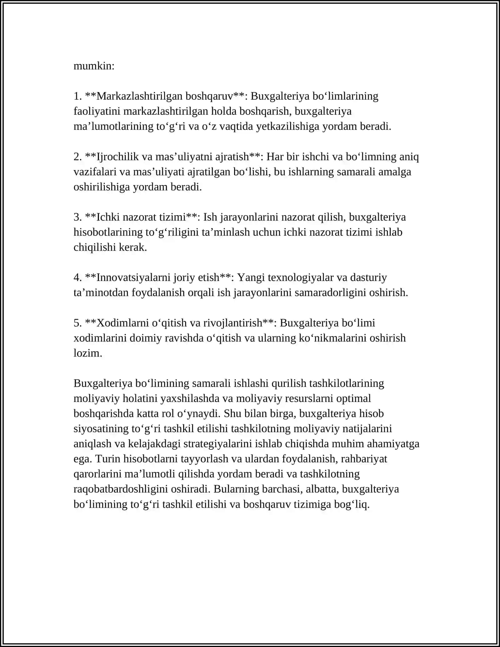 QURILISH TASHKILOTLARIDA BUXGALTERIYA HISOB SIYOSATINING TASHKILIY JIHATLARI 4