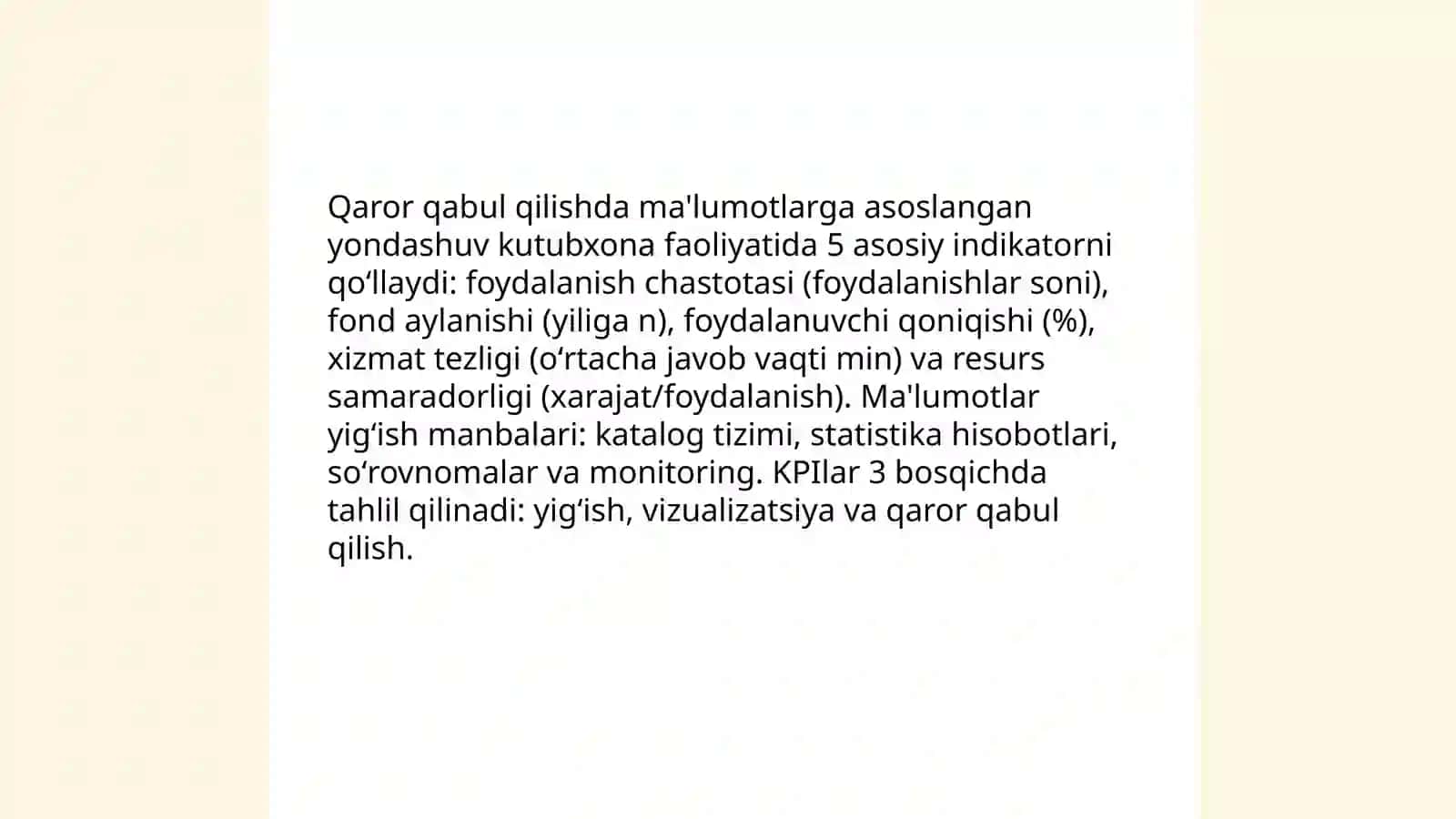 Kutubxona axborot faoliyati menejmentida qaror qabul qilish va qarorni amalga oshirish 4