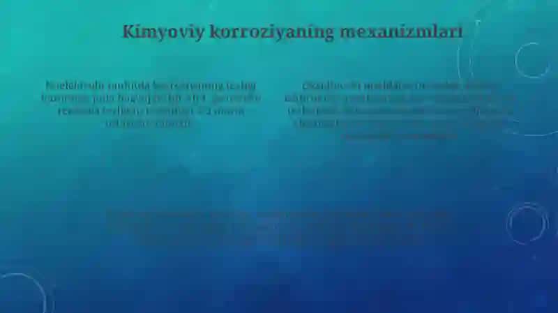 Noelektrolitlardagi kimyoviy korroziya 4