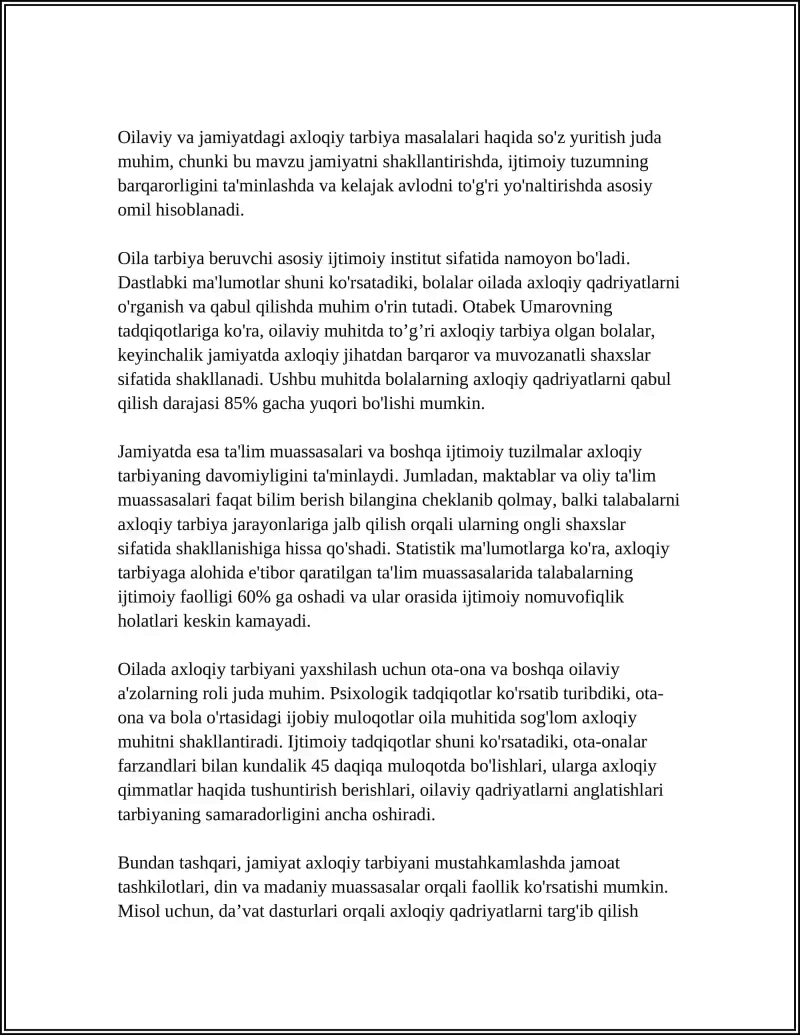 ZAMONAVIY AXLOQIY TARBIYANING YUTUQLARI VA KAMCHILIKLARI 4
