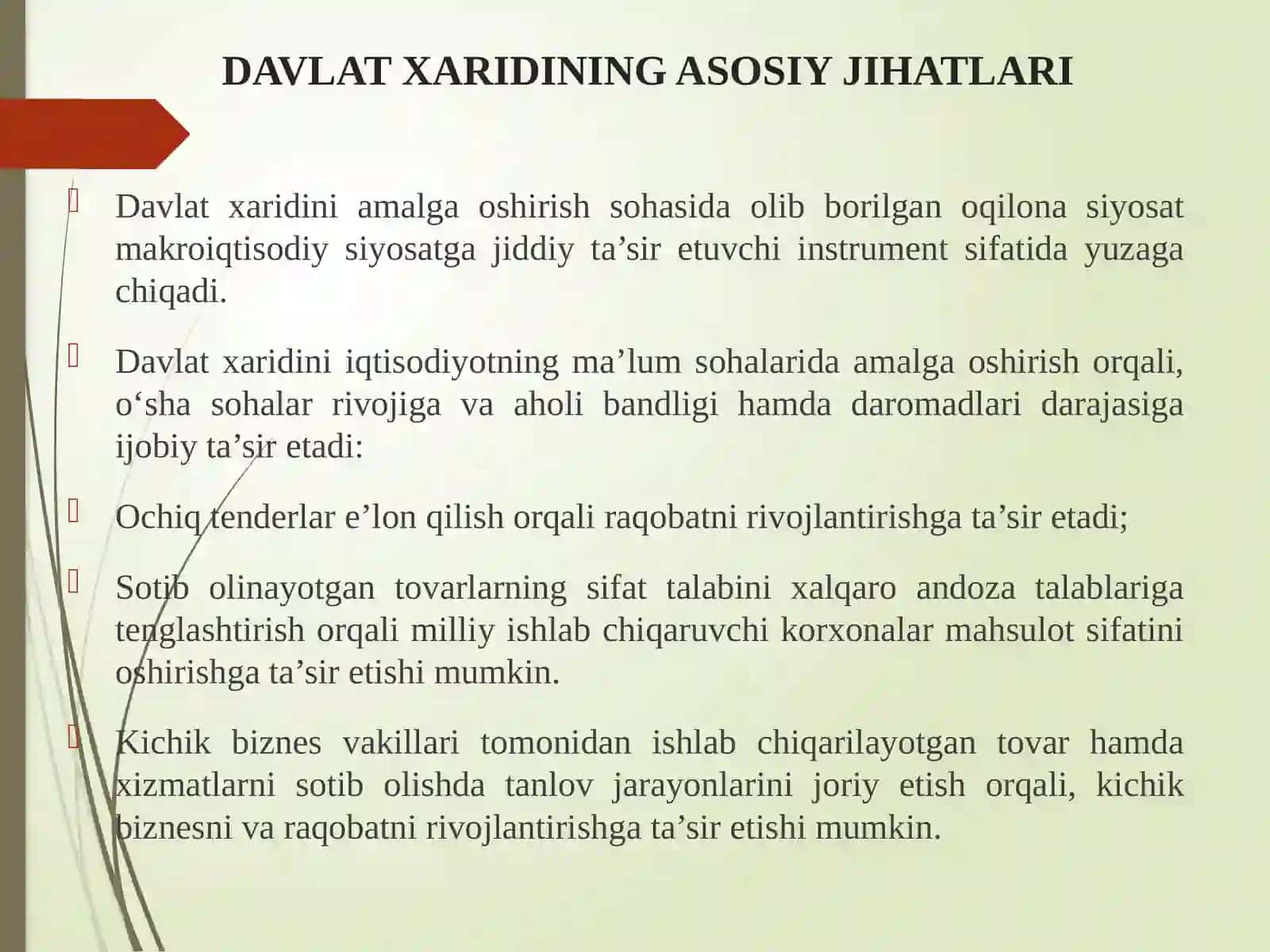 “DAVLAT XARIDINI TASHKIL ETISHNING IJTIMOIY-IQTISODIY AHAMIYATI VA UNI IQTISODIYOTGA TA’SIRI” 4