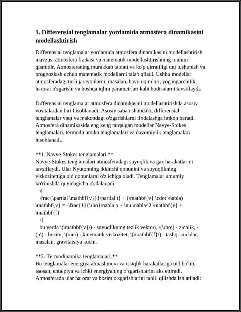 IQLIM VA OB-HAVONI MODELLASHTIRISHDA DIFFERENSIAL HISOB TADBIQLARI 4